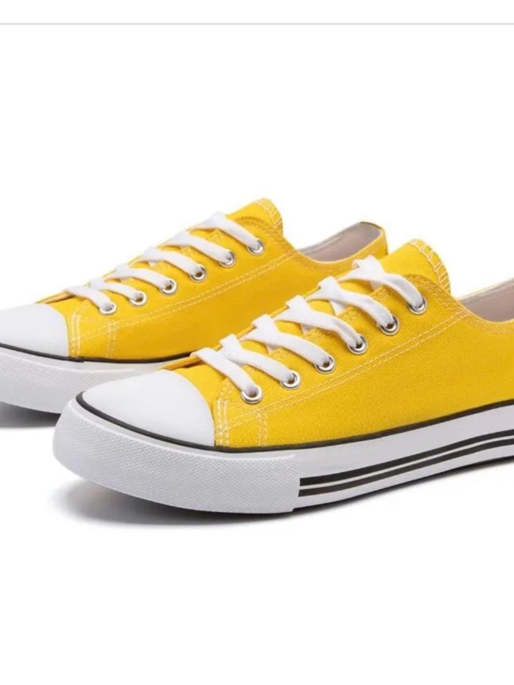 Converse Yellow Low-Top Sneakers with White Accents